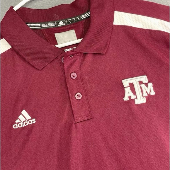 adidas Other - Texas A&M Aggies Adidas Mens XL Performance Polo Shirt Embroidered Front & Back‎